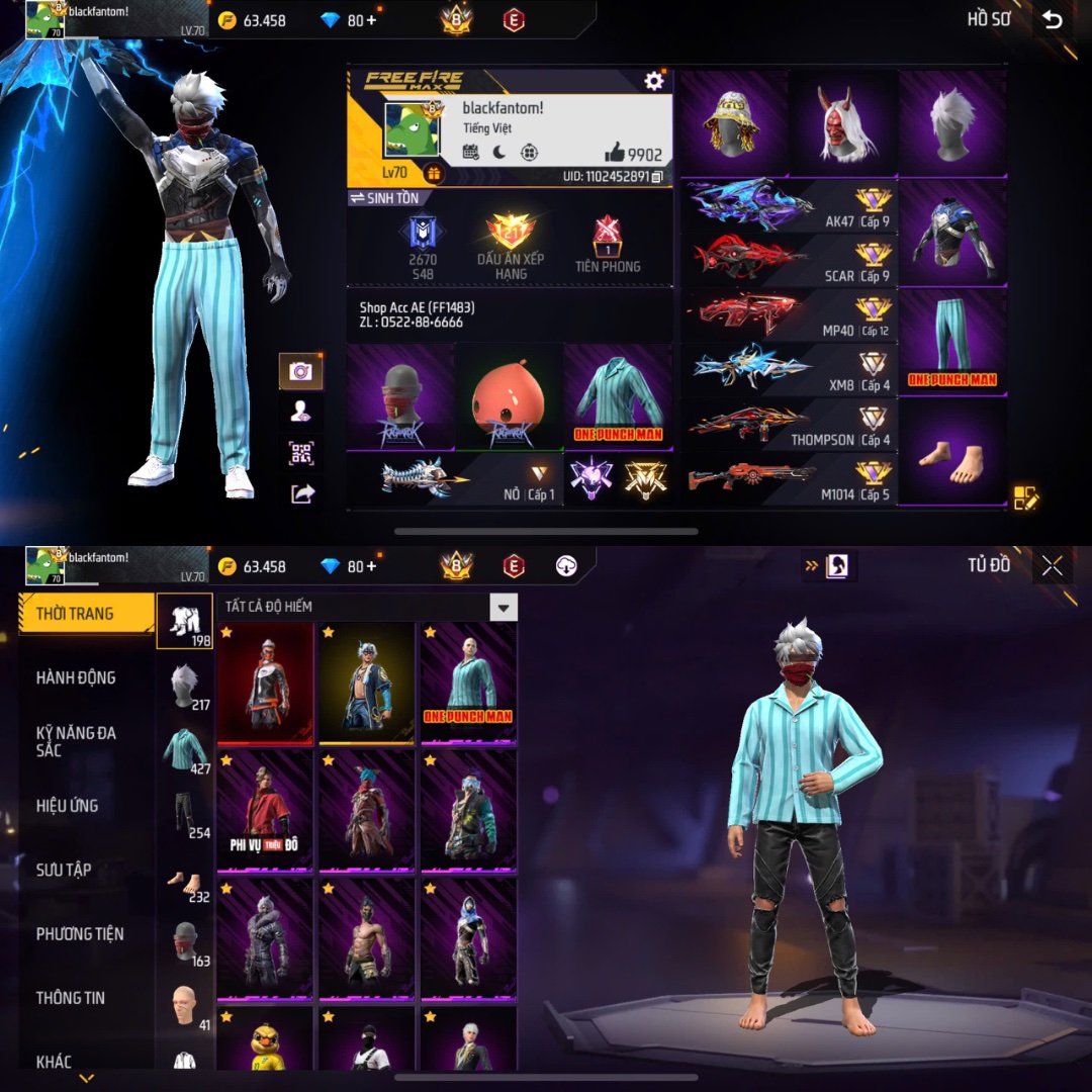 Tài khoản Free Fire 10M 20M #FF1483